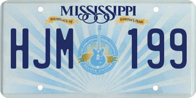MS license plate HJM199