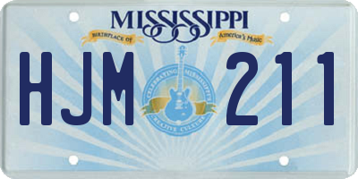 MS license plate HJM211