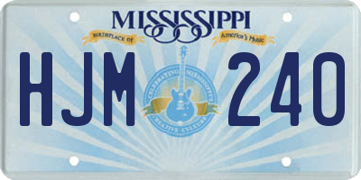 MS license plate HJM240