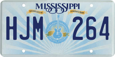 MS license plate HJM264