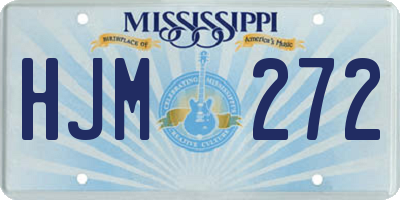 MS license plate HJM272