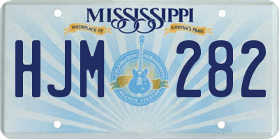 MS license plate HJM282