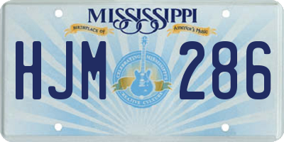 MS license plate HJM286