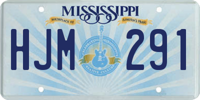 MS license plate HJM291