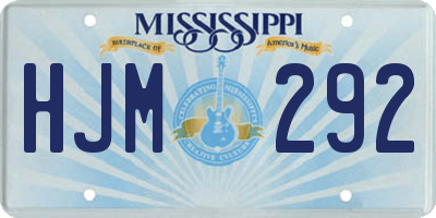 MS license plate HJM292