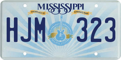 MS license plate HJM323