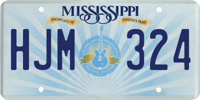 MS license plate HJM324
