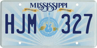 MS license plate HJM327