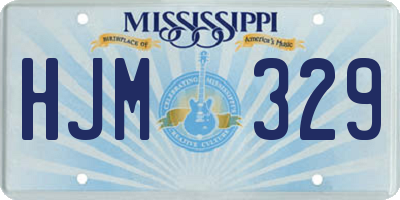 MS license plate HJM329
