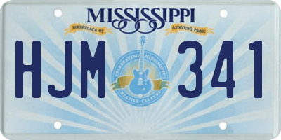 MS license plate HJM341
