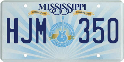 MS license plate HJM350