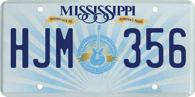 MS license plate HJM356