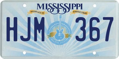 MS license plate HJM367