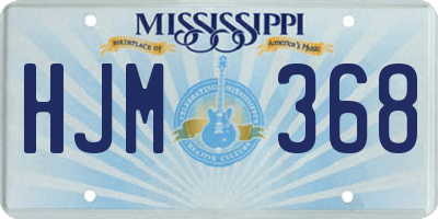 MS license plate HJM368