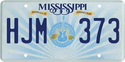 MS license plate HJM373