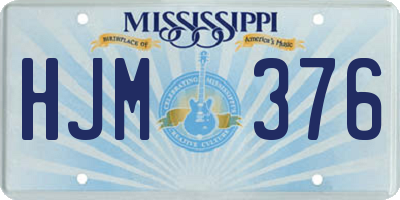 MS license plate HJM376