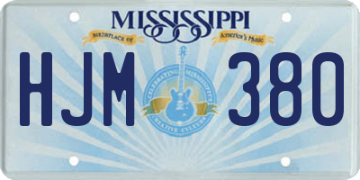 MS license plate HJM380
