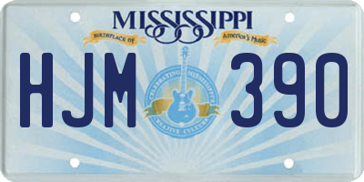 MS license plate HJM390