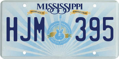 MS license plate HJM395