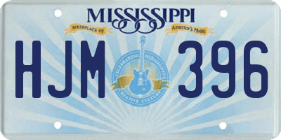 MS license plate HJM396
