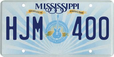 MS license plate HJM400