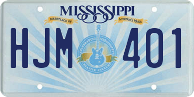 MS license plate HJM401