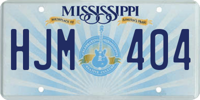 MS license plate HJM404