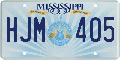 MS license plate HJM405
