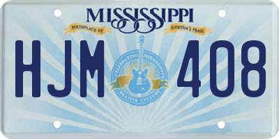MS license plate HJM408