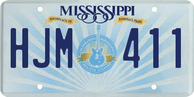 MS license plate HJM411