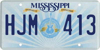 MS license plate HJM413