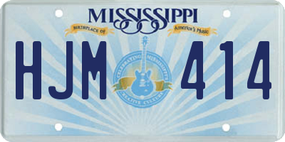 MS license plate HJM414