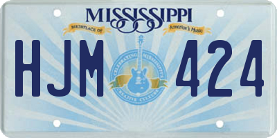 MS license plate HJM424