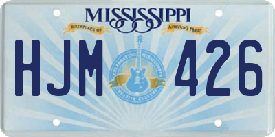 MS license plate HJM426