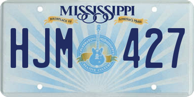 MS license plate HJM427