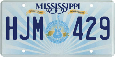 MS license plate HJM429