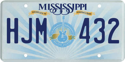 MS license plate HJM432