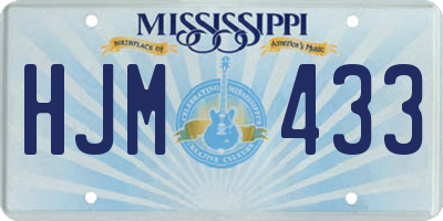 MS license plate HJM433