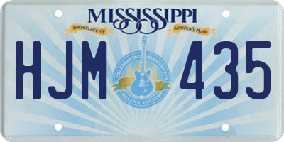 MS license plate HJM435