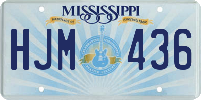 MS license plate HJM436