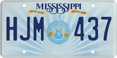 MS license plate HJM437