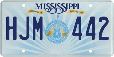 MS license plate HJM442