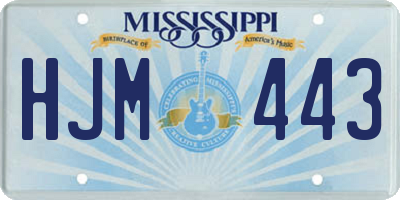 MS license plate HJM443