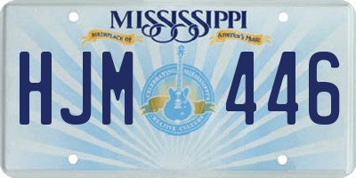 MS license plate HJM446