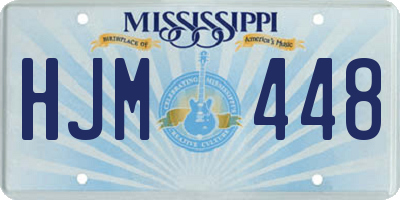 MS license plate HJM448