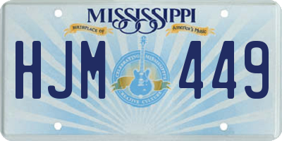 MS license plate HJM449