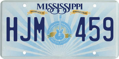 MS license plate HJM459