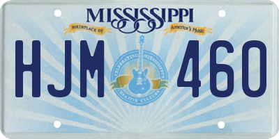 MS license plate HJM460