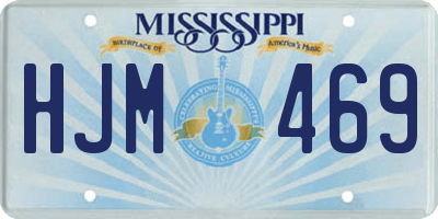 MS license plate HJM469