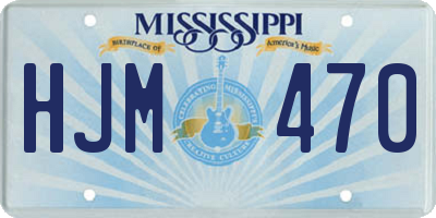 MS license plate HJM470